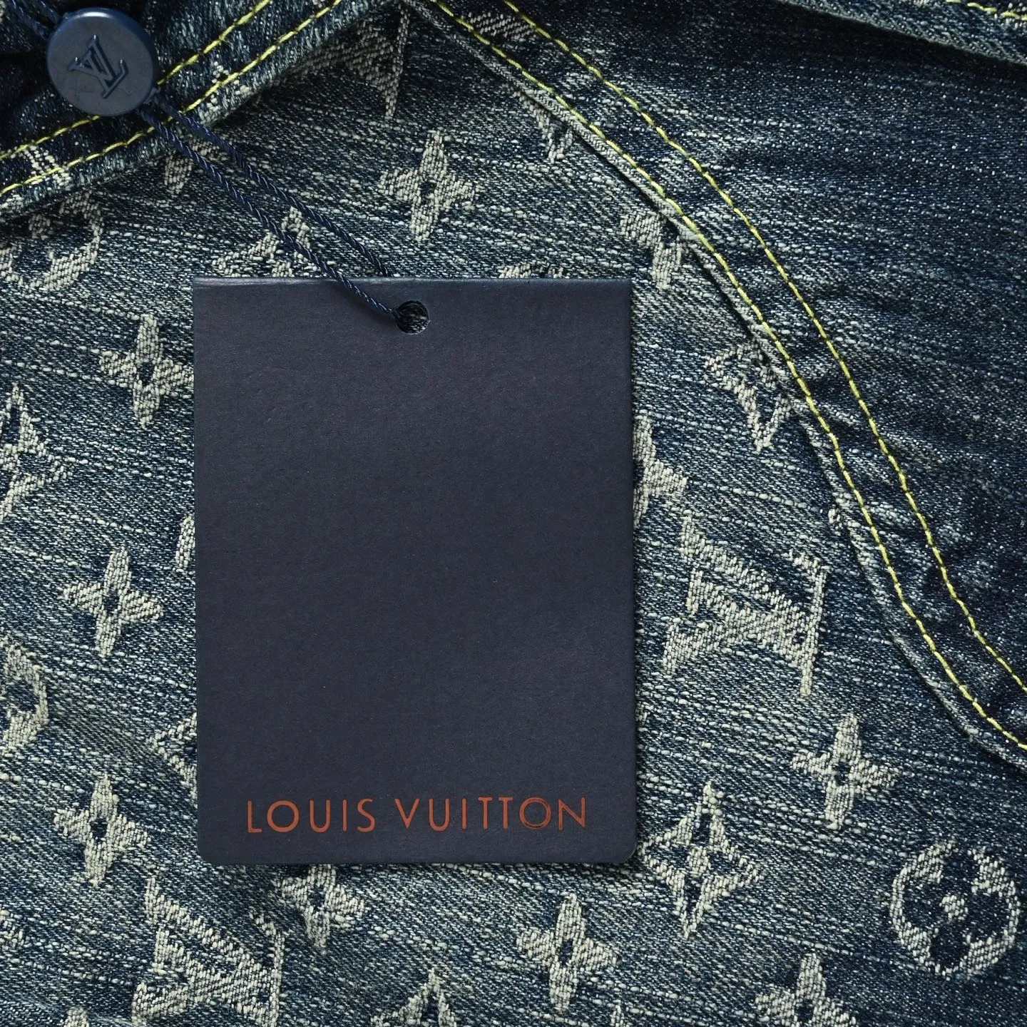 Louis Vuitton/Louis Vuitton Classic checkerboard washed denim jacket jacket